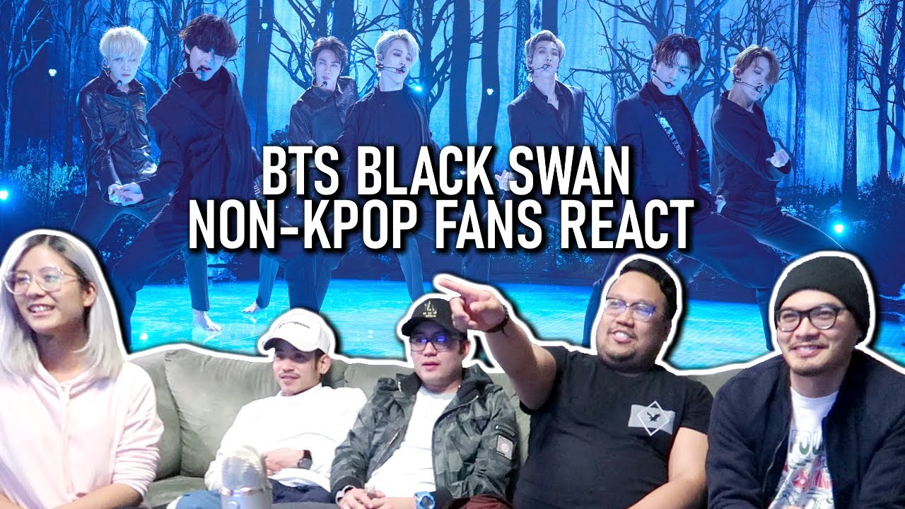 NON-KPOP FANS REACT TO BTS BLACK SWAN | BTS x JAMES CORDEN