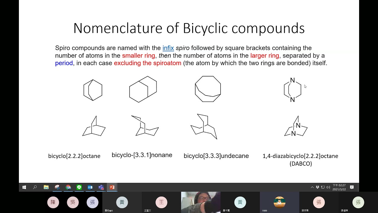 20210322 高等有機化學 Nomenclature 1 會議錄製