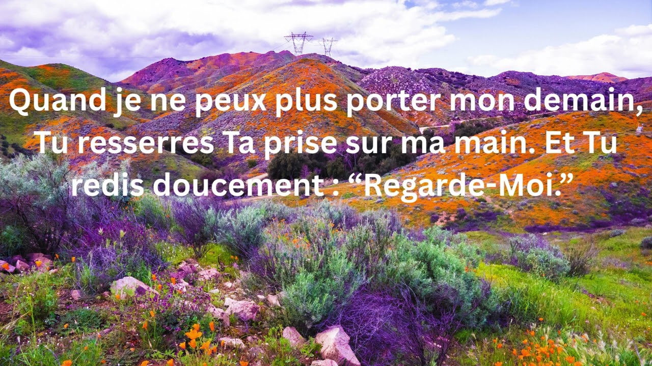 Tu prends ma main droite, Tu me tiens. (Ésaïe 41:13)