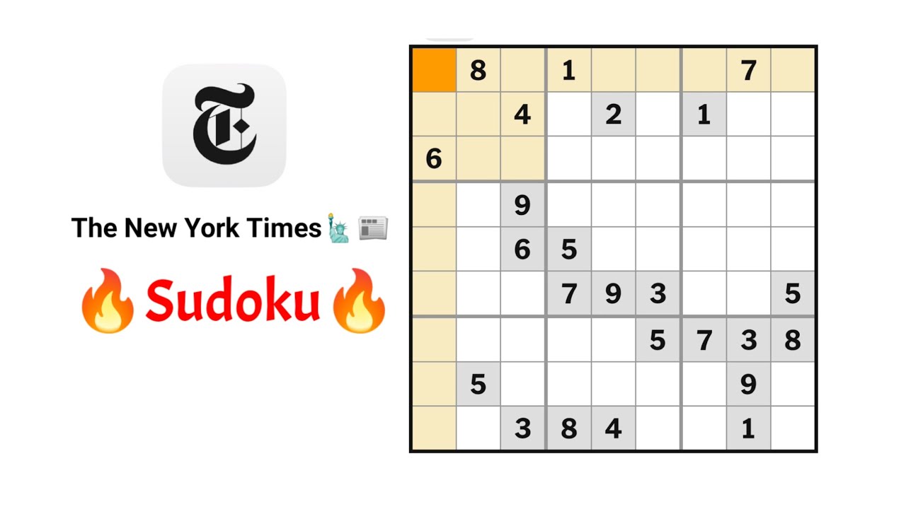 Sudoku🔥 : New York Times | Best sudoku game with NYT | SUDOKU Techniques | sudoku game kaise khele 🎯