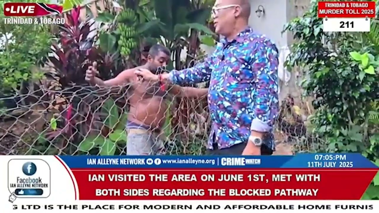Dispute between 2 neighbors over a blocked pathway at Mendez Drive, Champ Fleurs- Ian visits area