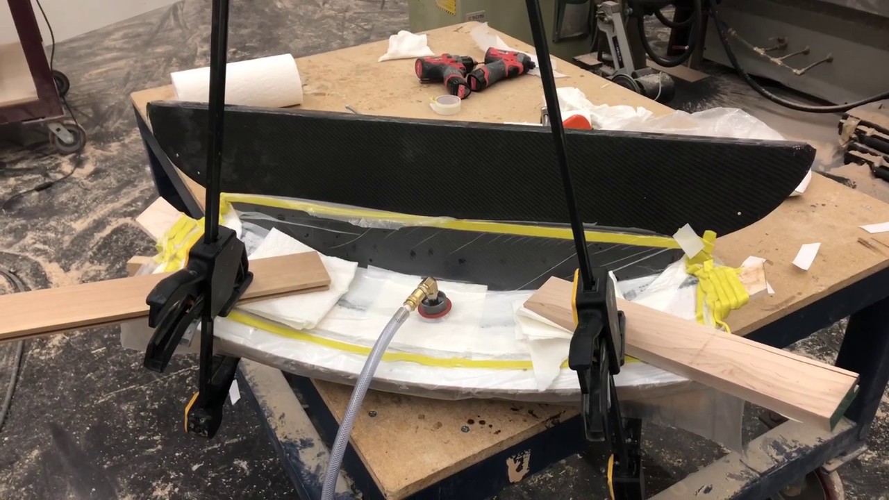 Airplane vacuum bag carbon fiber instrument panel (part 2)