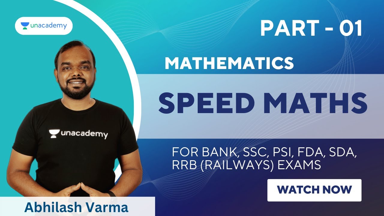 Speed Maths | Part 1 | Speed Math Tricks | Abhilash Varma | Unacademy Kannada