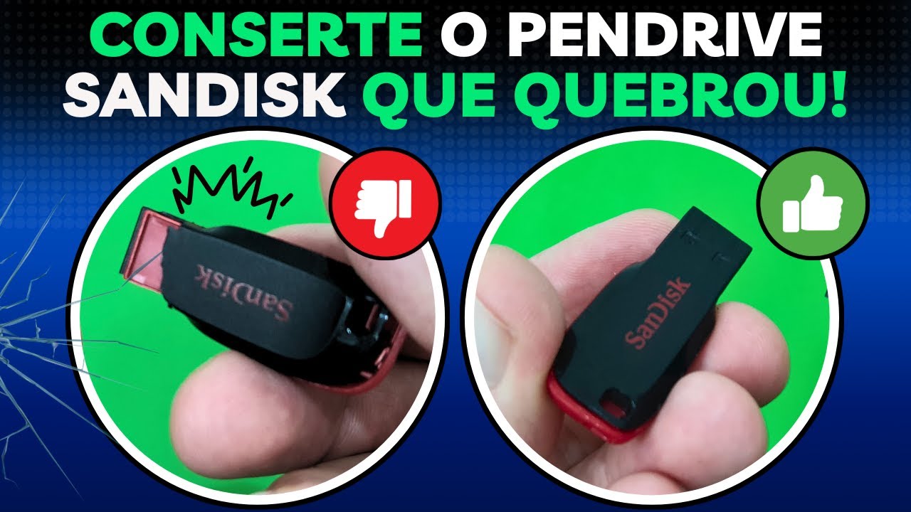 NÃO JOGUE FORA! 🛠️ Como Recuperar Pendrive SanDisk de Plástico Que Quebrou