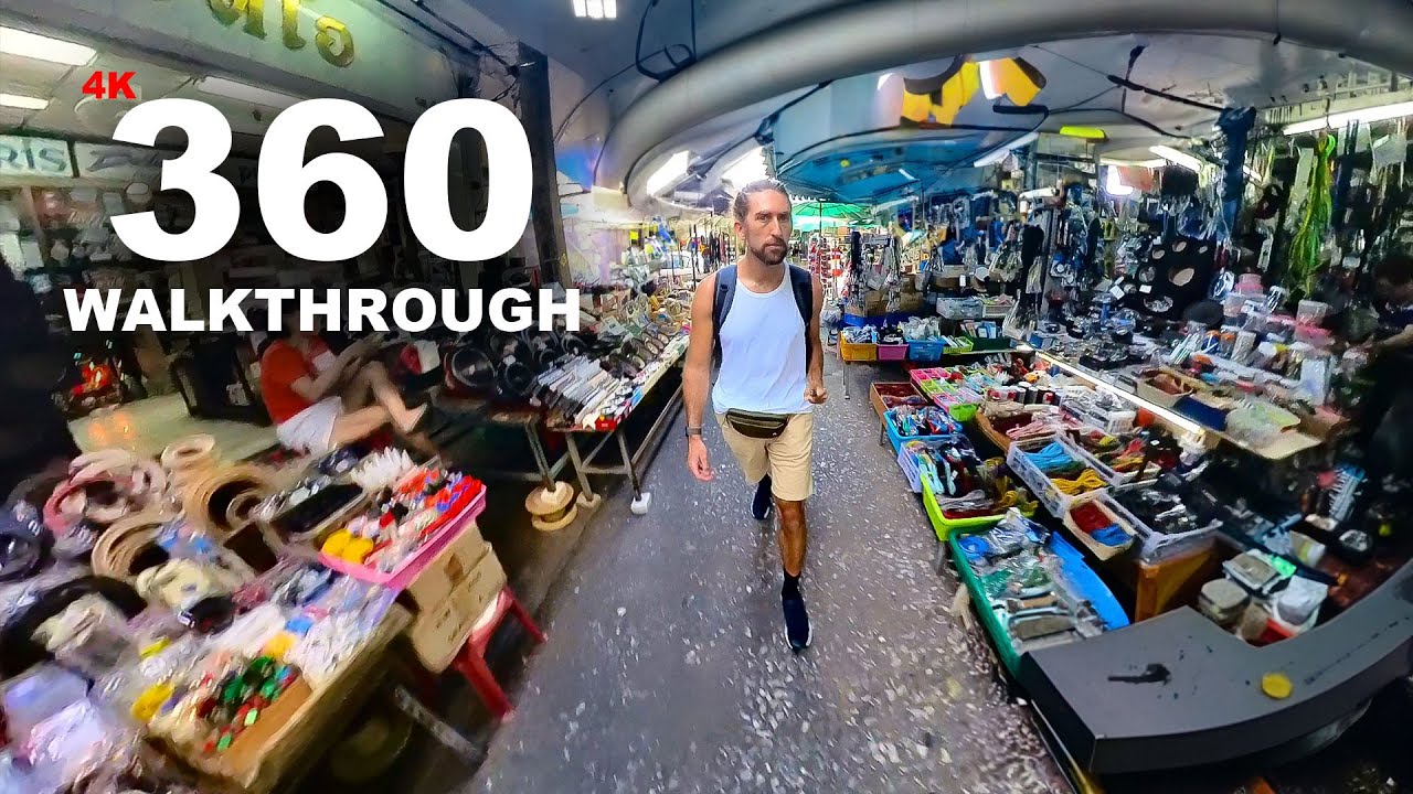 Bangkok's BIGGEST electronic supply market in 360 4K | Ban Mo