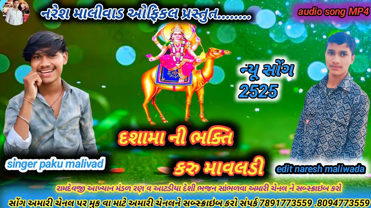દશામા ની ભક્તિ કરુ માવલડી || singer paku malivad || edit naresh maliwad || દશામાં ન્યુ સોંગ ૨૦૨૫