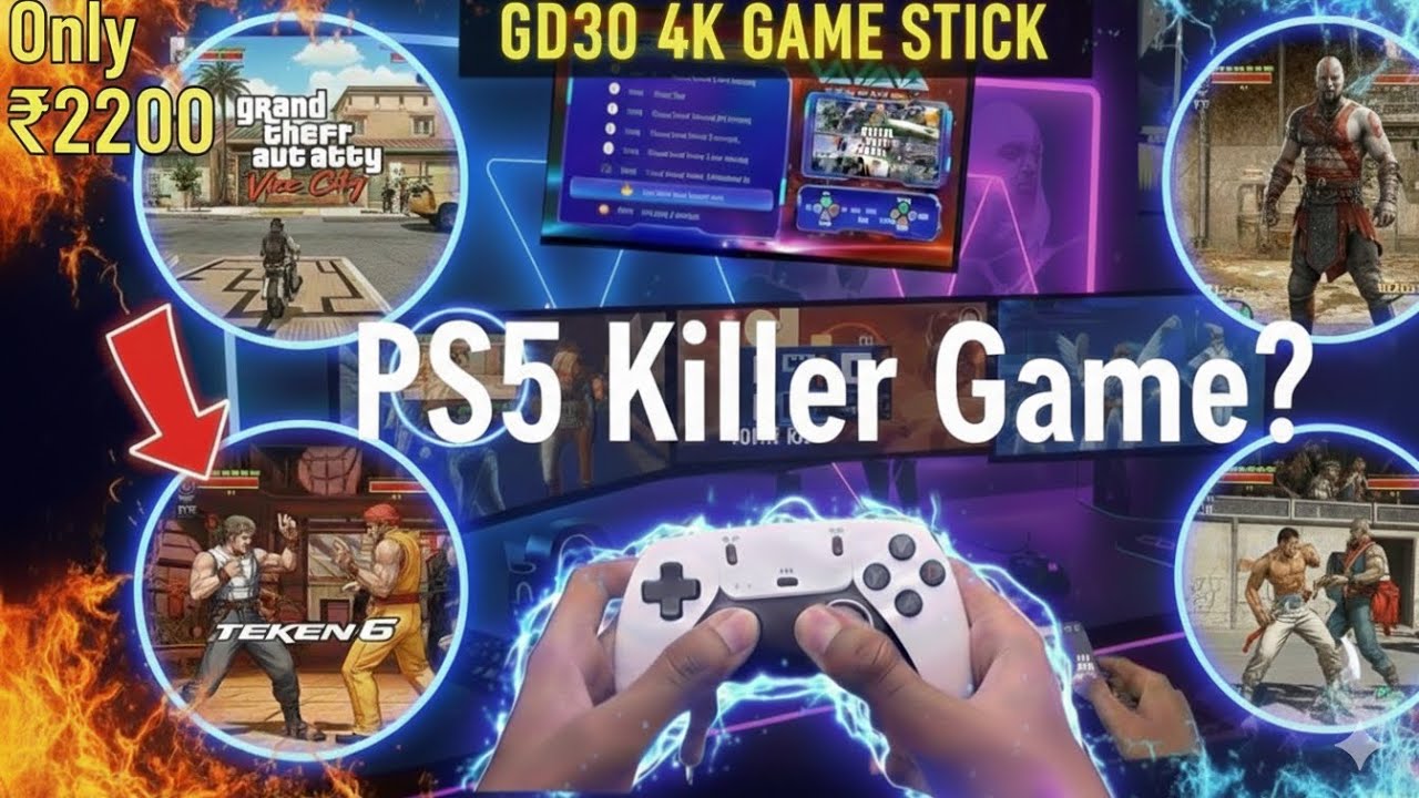 GD 30 game stick 4K unboxing and testing video - Varun toy channel 