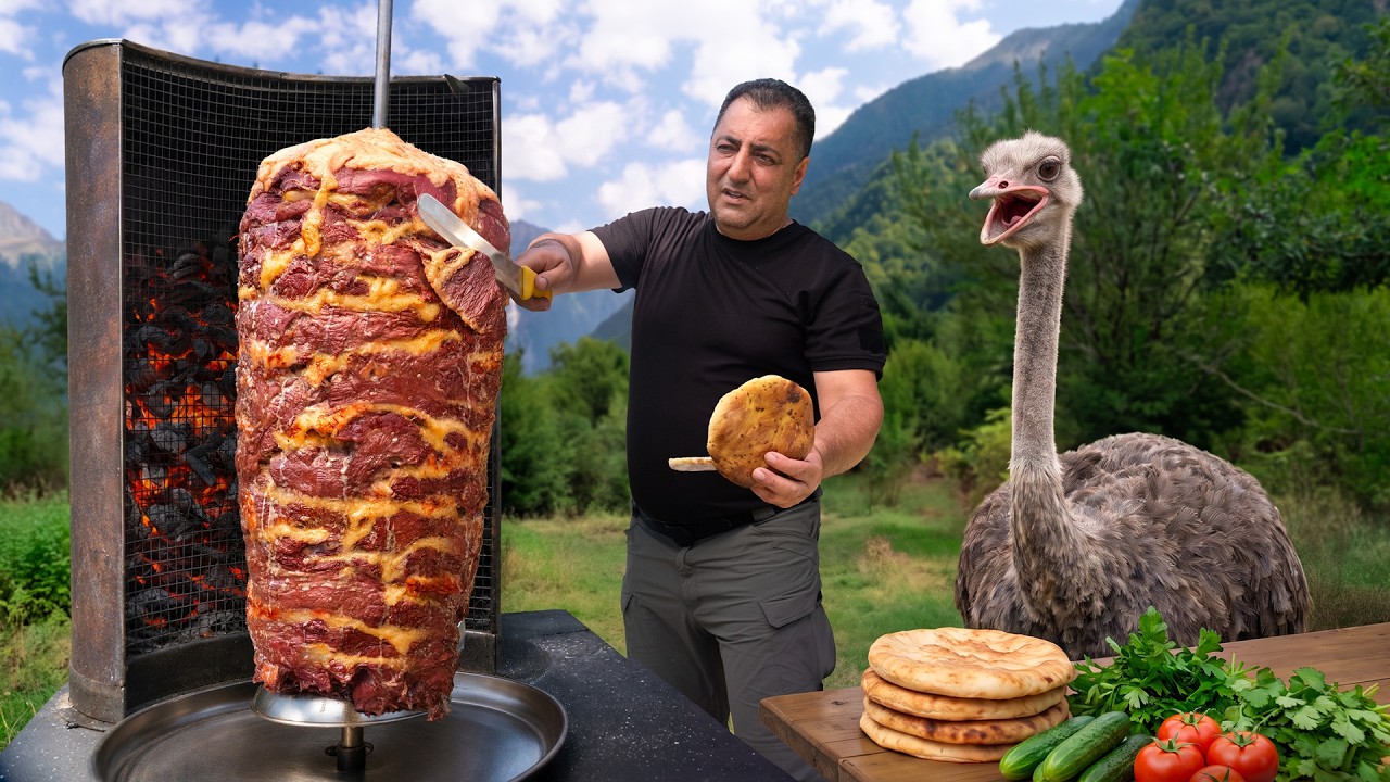 The Ultimate Ostrich Meat D&ouml;ner In The Wilderness!