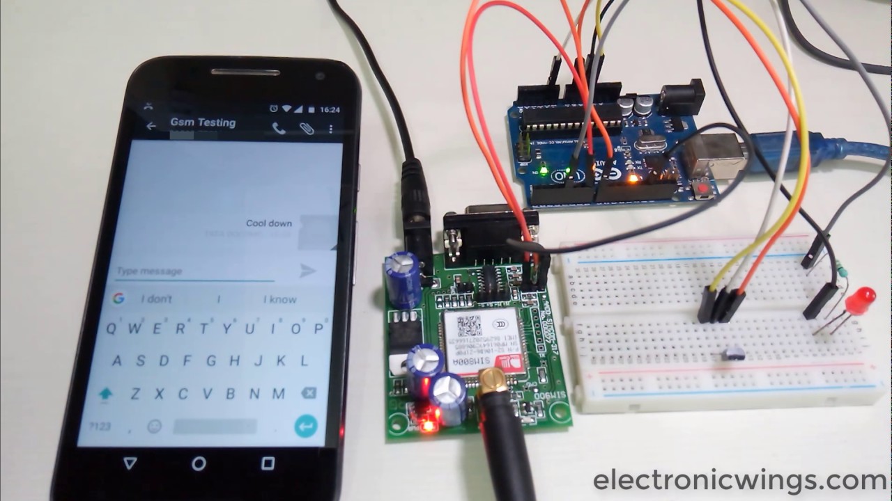 Sim900A GSM Module Interfacing with Arduino UNO