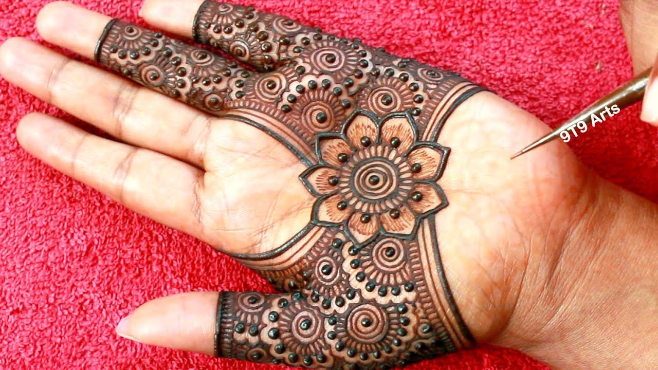 Very beautiful stylish front hand mehandi ka design | easy mehendi design | Simple wedding #mehndi