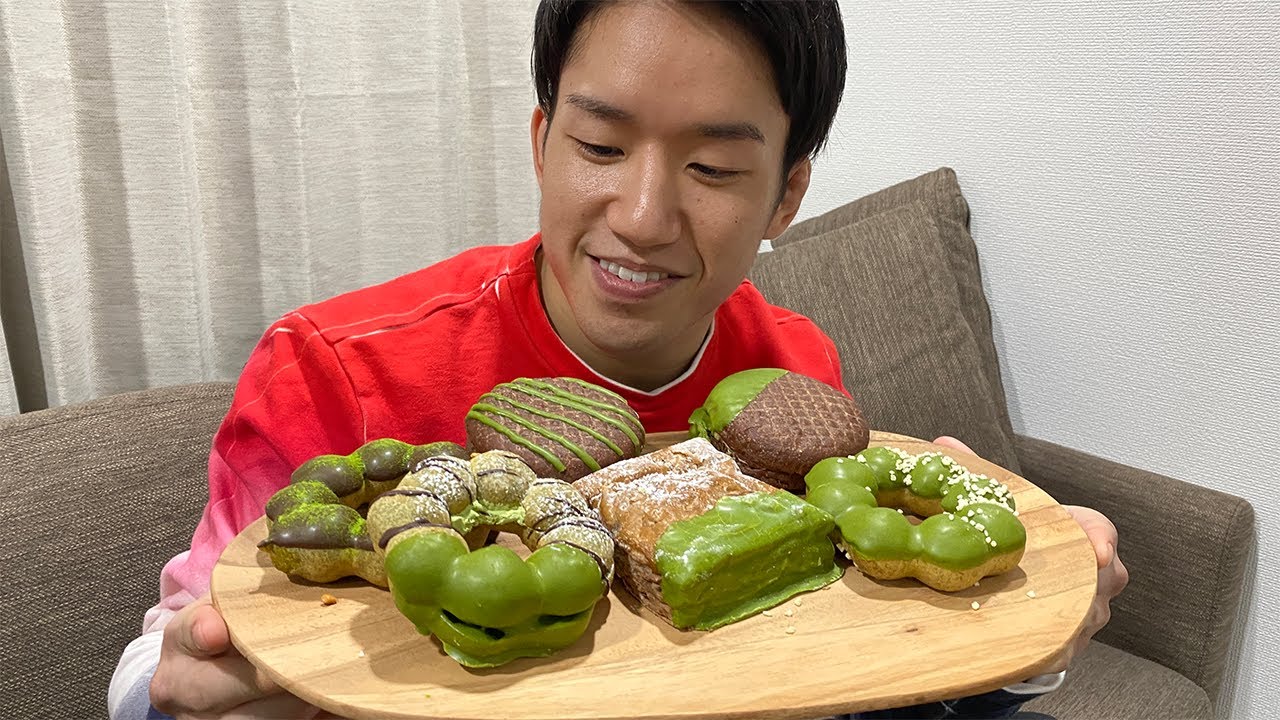 プログルメリポーター朝倉にミスドの限定抹茶シリーズ食べさせてみた