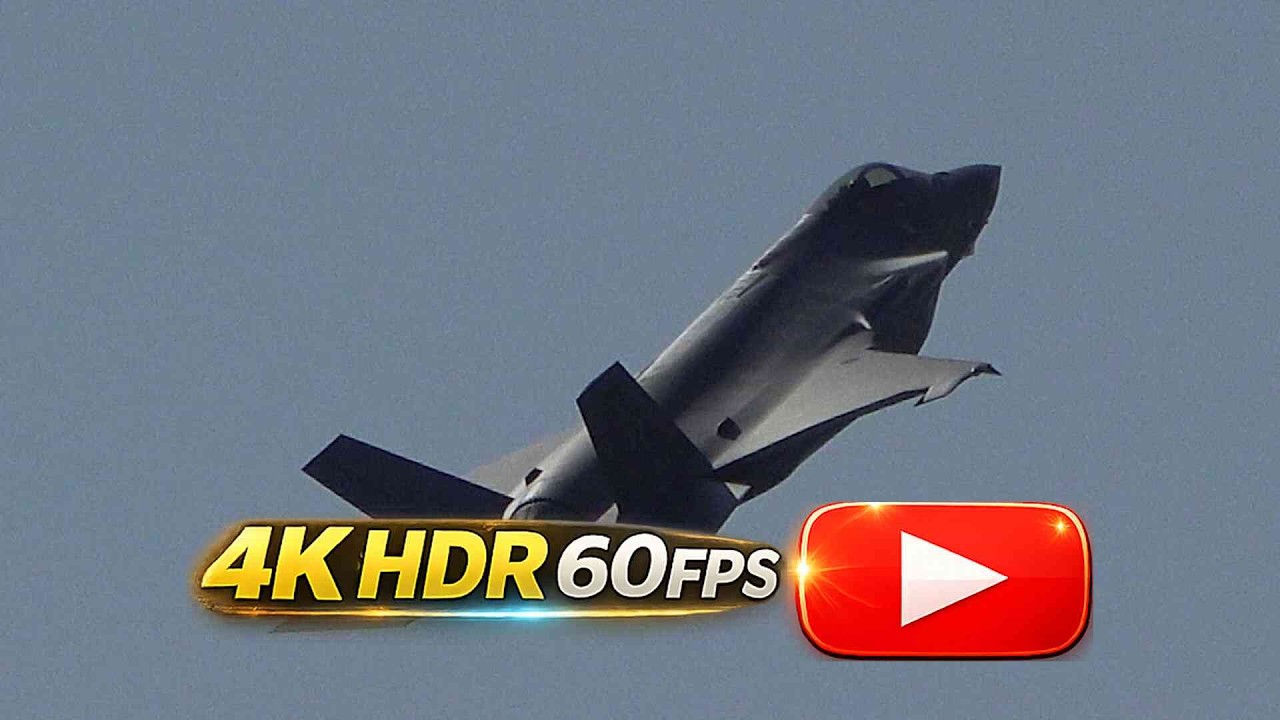 ✈️ USAF F-35A Lightning II Airshow 2022 Demo Over Lake Ontario (4K HDR). EXTREMELY LOUD SOUND!