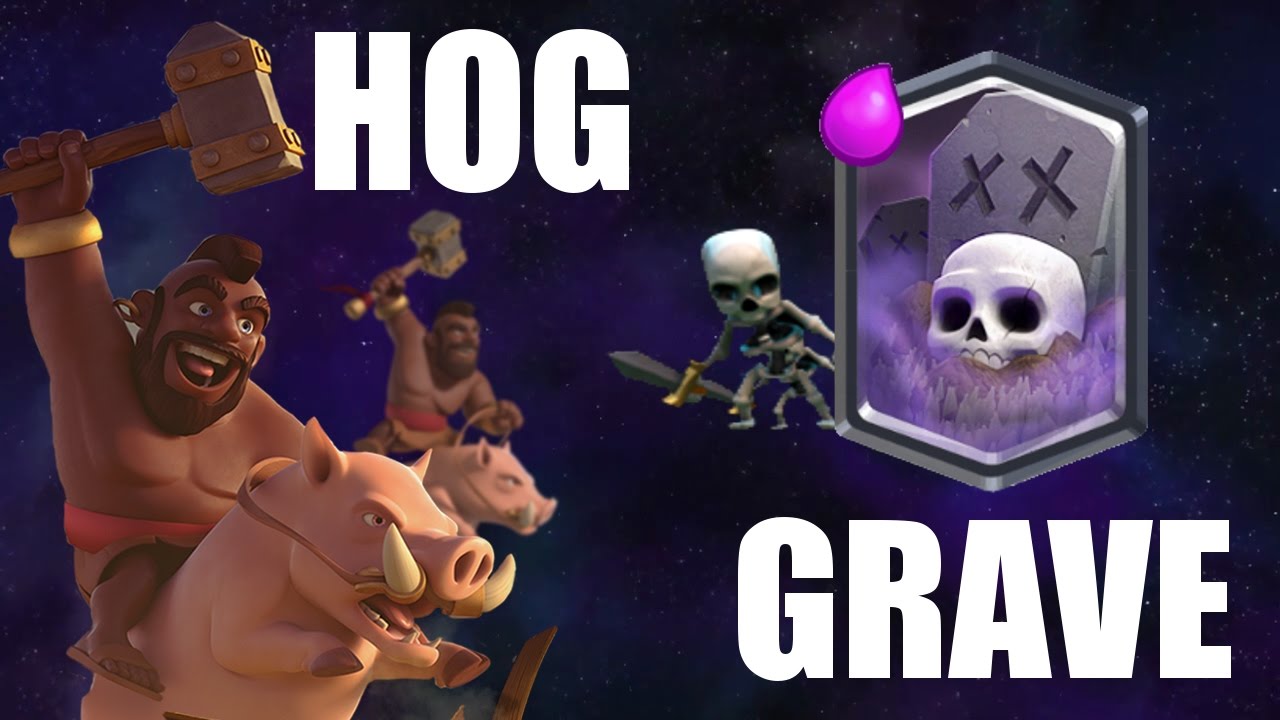Clash Royale - Hog Rider + Graveyard Deck | Live 1000 Player Tournament!