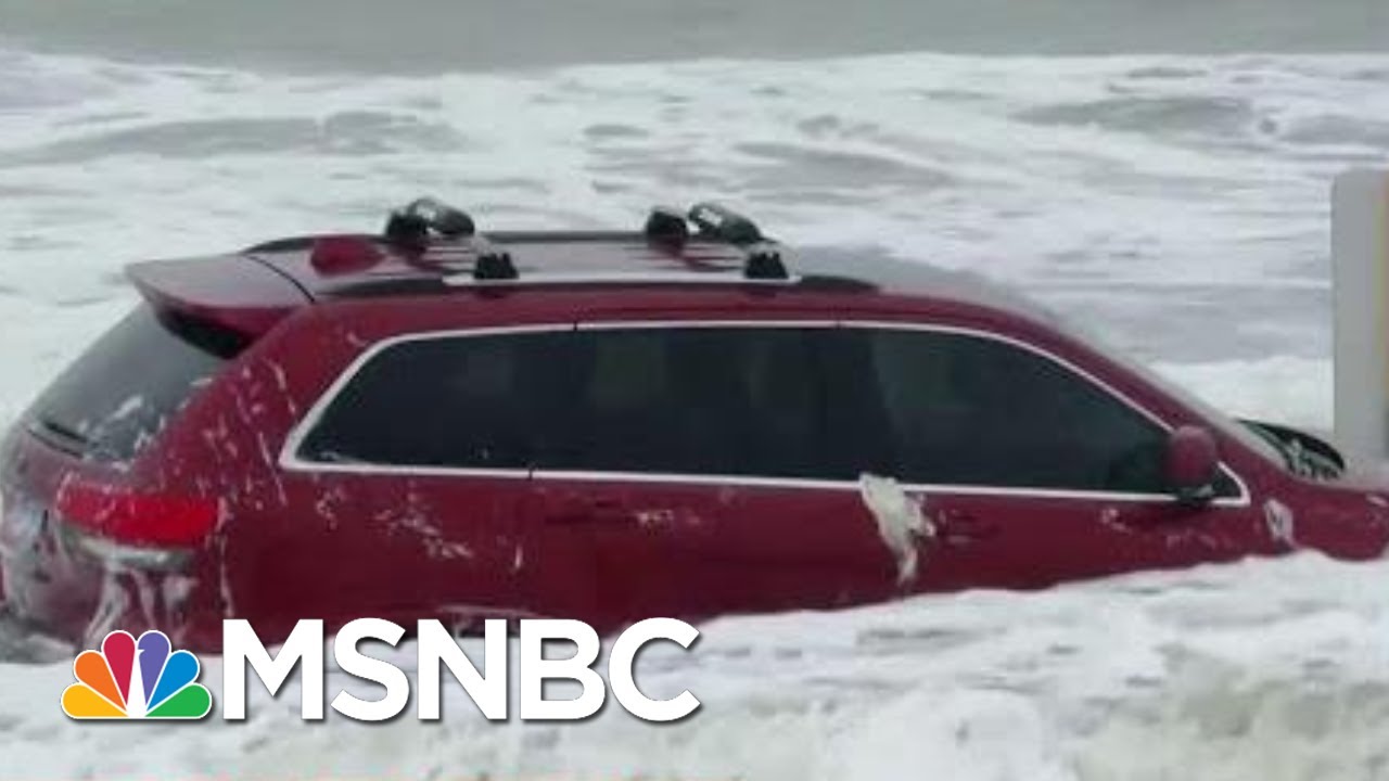 Waves From Hurricane Dorian Toss Around Flooded Jeep On Myrtle Beach | The 11th Hour | MSNBC