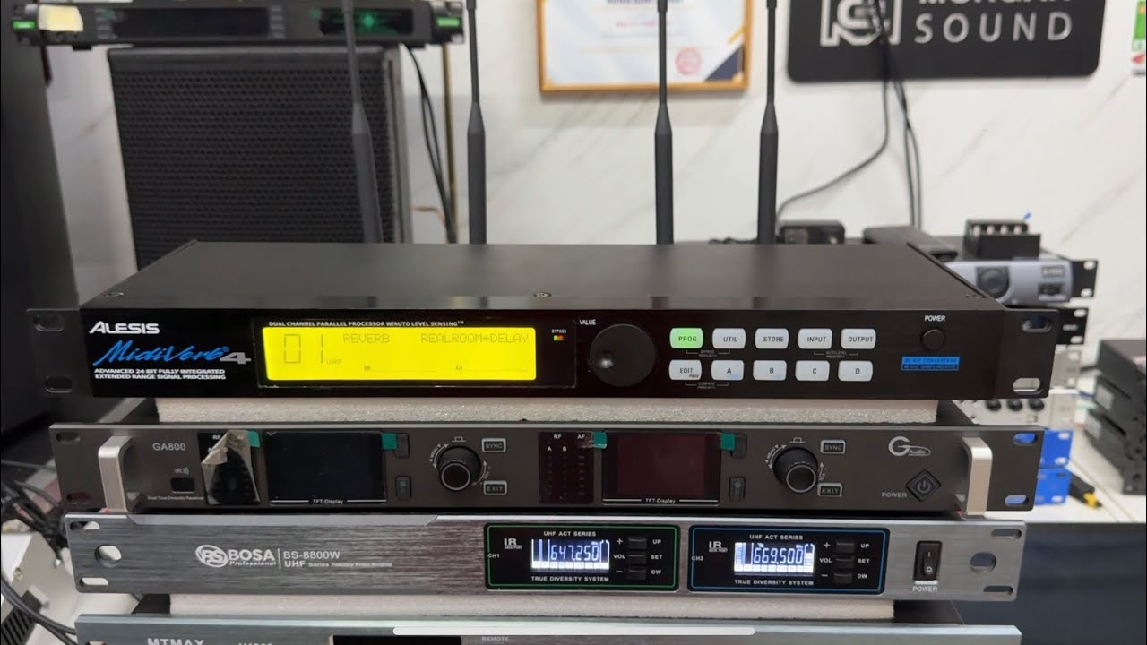 Effect rời Alesis Midi Verb 4, setup cấu hình mới cho ae Karaoke gia đình, đi Show, lh 0938641445