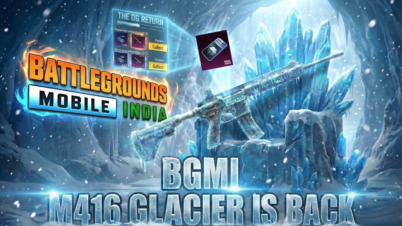 Наконец-то 😍 M416 Glacier на 100% появится в BGMI, подтверждено ✅ | Дата выхода M416 Glacier от BGMI
