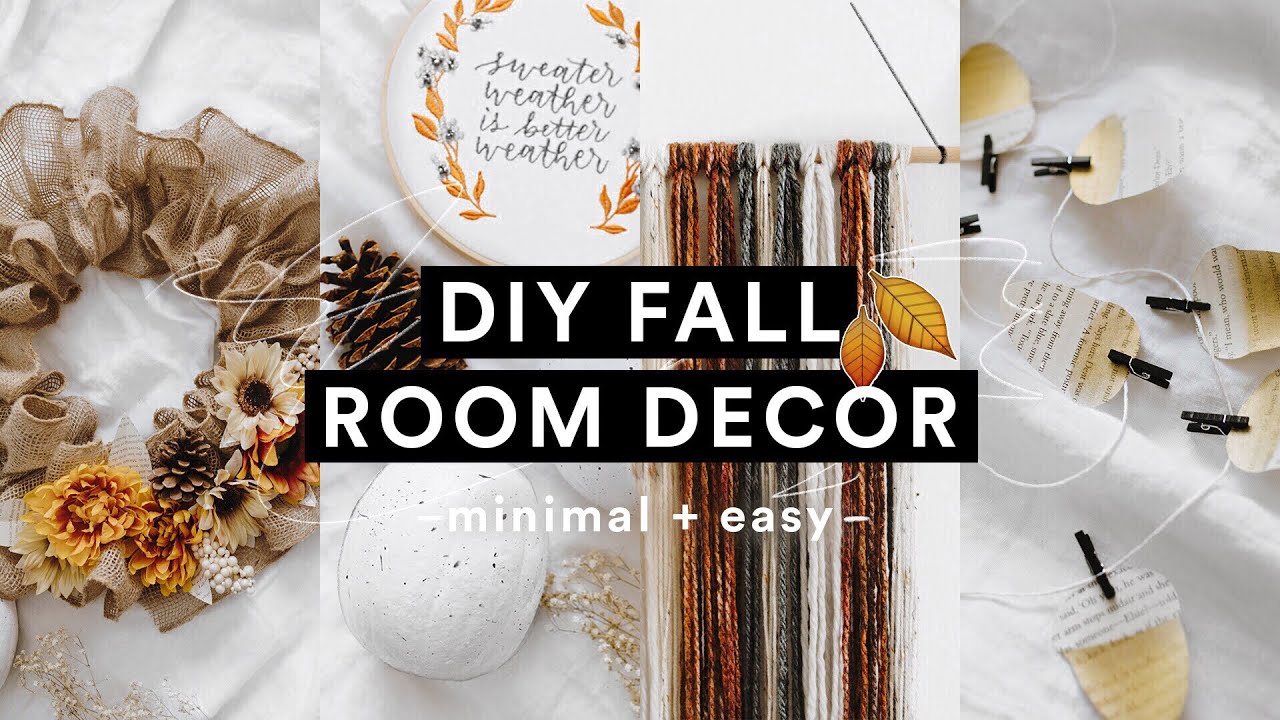 DIY Cozy Fall Room Decor (2018) 🍂🌻 Minimal + Super Easy for Autumn // Lone Fox