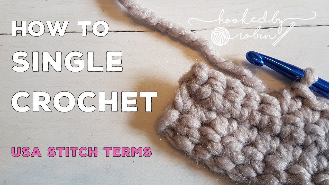 How to Single Crochet (Beginners Stitch Tutorial) sc