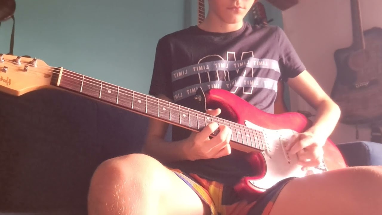 Moje pierwsze własne solo, mój własny podkład gitarowy em D C bm.