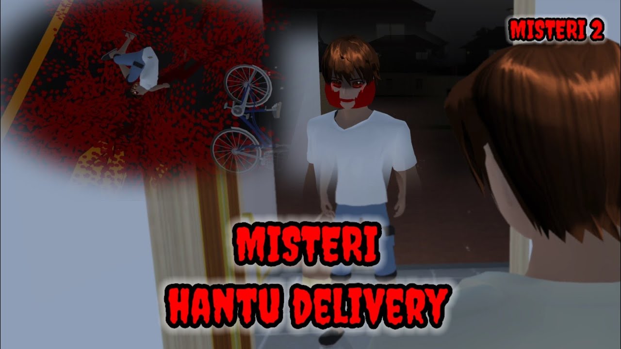 hantu delivery || horror movie sakura school simulator