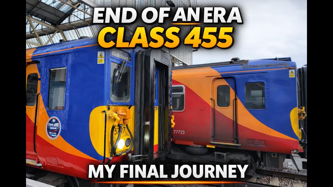 My Final Ride on a Class 455 | Four Trains Together at Waterloo (End of an Era)