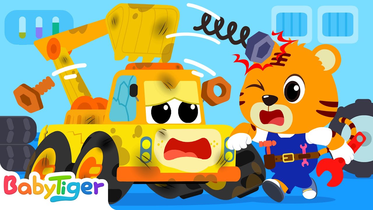 The Excavator Got a Boo Boo!🚜⚒️Barry’s Big Repair Adventure!｜Car Hospital｜Car Rescue｜Kids｜BarryTiger
