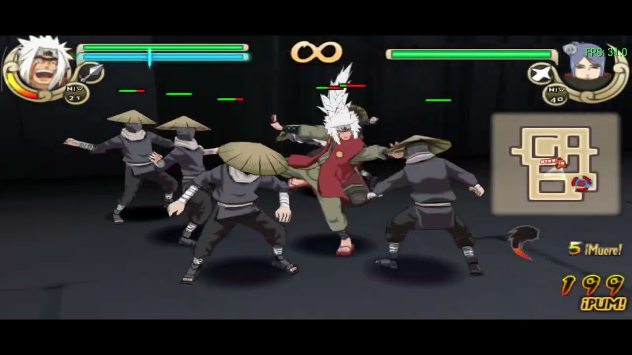 Jiraiya vs Konan: Naruto Ultimate ninja impact 