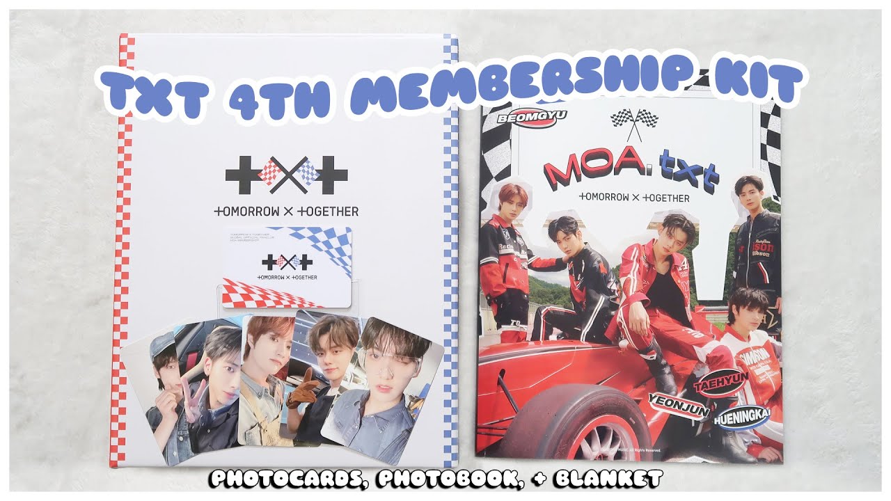 ✨ unboxing txt official fanclub moa membership kit 2023 | 4th ver fast + curious photocards + merch