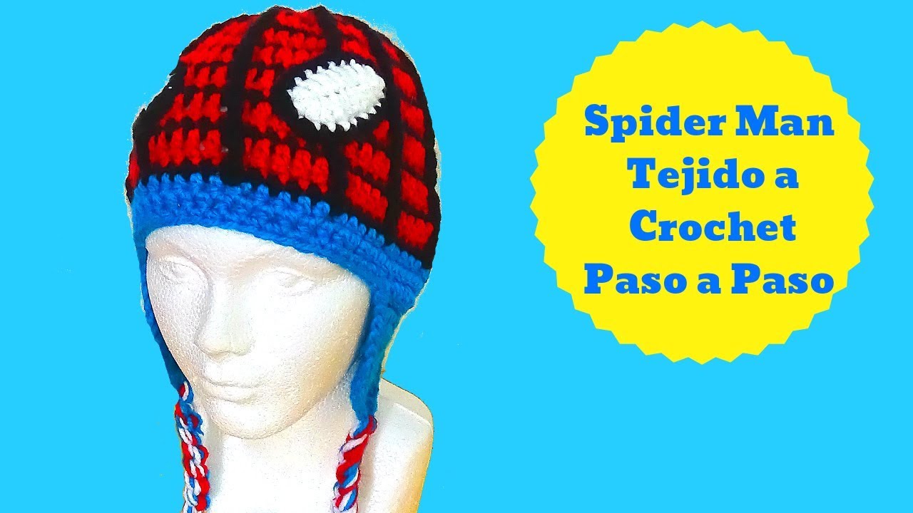 GORRO TEJIDO DE SPIDERMAN PARA ZURDOS