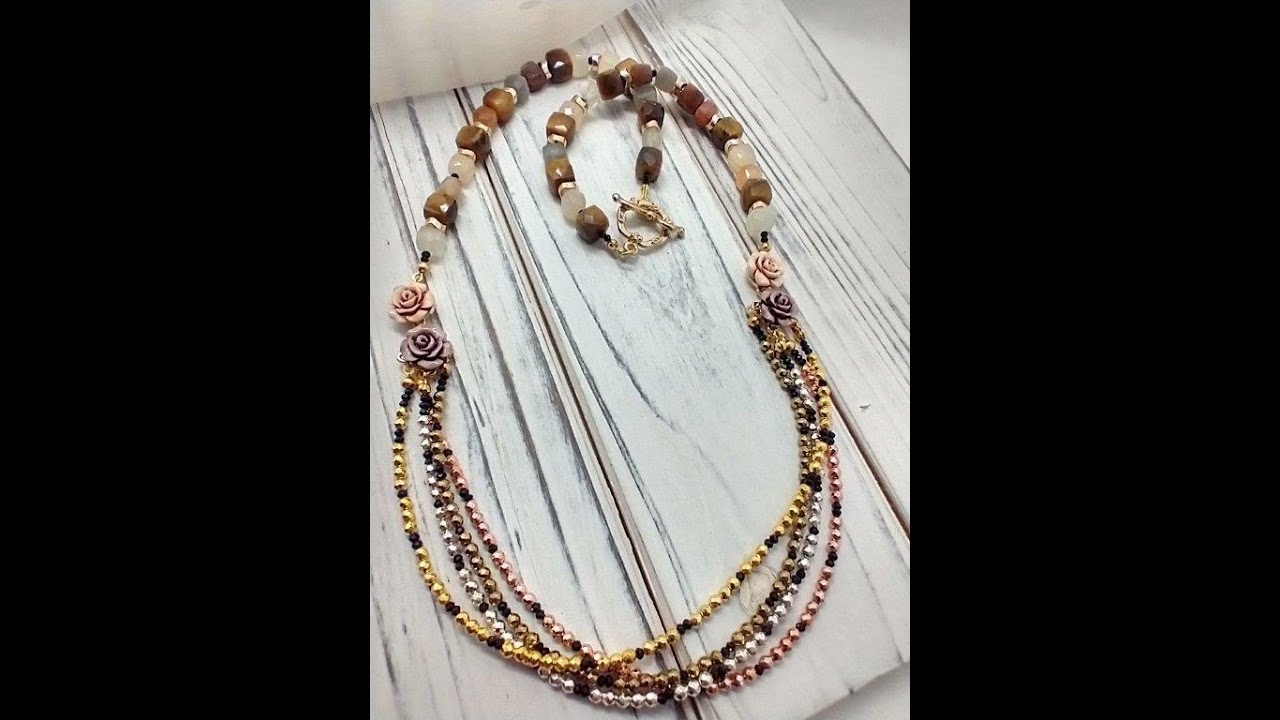 Multi Strand Gemstone Necklace Using Products From Victory Gems & Beads!