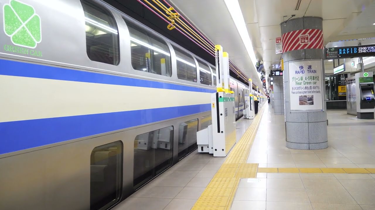 【8K夜景車窓】JR成田線・総武快速線「快速 東京行」最終電車 成田空港～東京 E217系ｸﾞﾘｰﾝ車2階より ＜ﾊｲﾃﾞｯｶｰ車窓ｼﾘｰｽﾞ#3＞