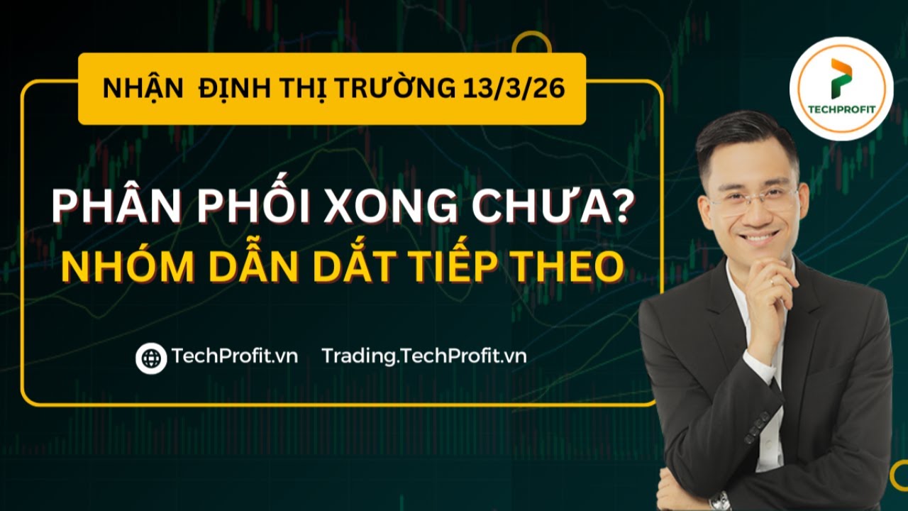Nhận định thị trường 13/3/2026: PHÂN PHỐI xong chưa? Nhóm DẪN DẮT TIẾP THEO là?