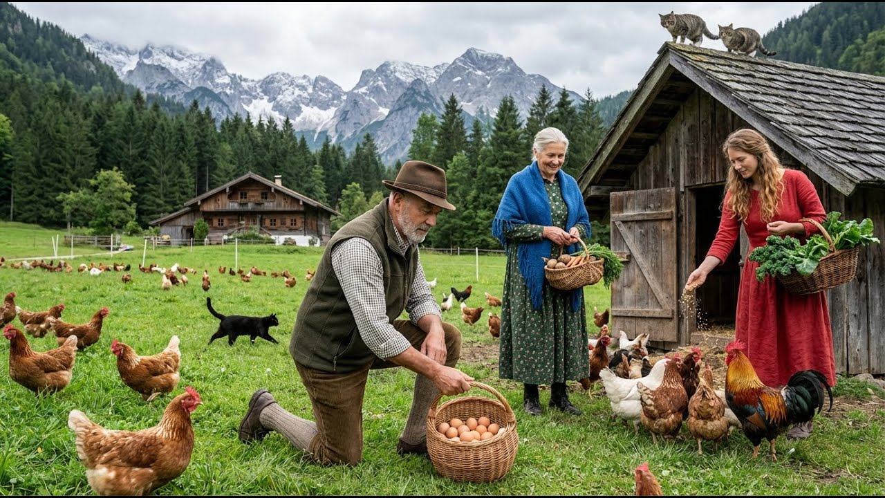 Peaceful Farm House Daily Life – Harvesting Seasonal Fruits & Vegetables, Collecting Apples, Traditi