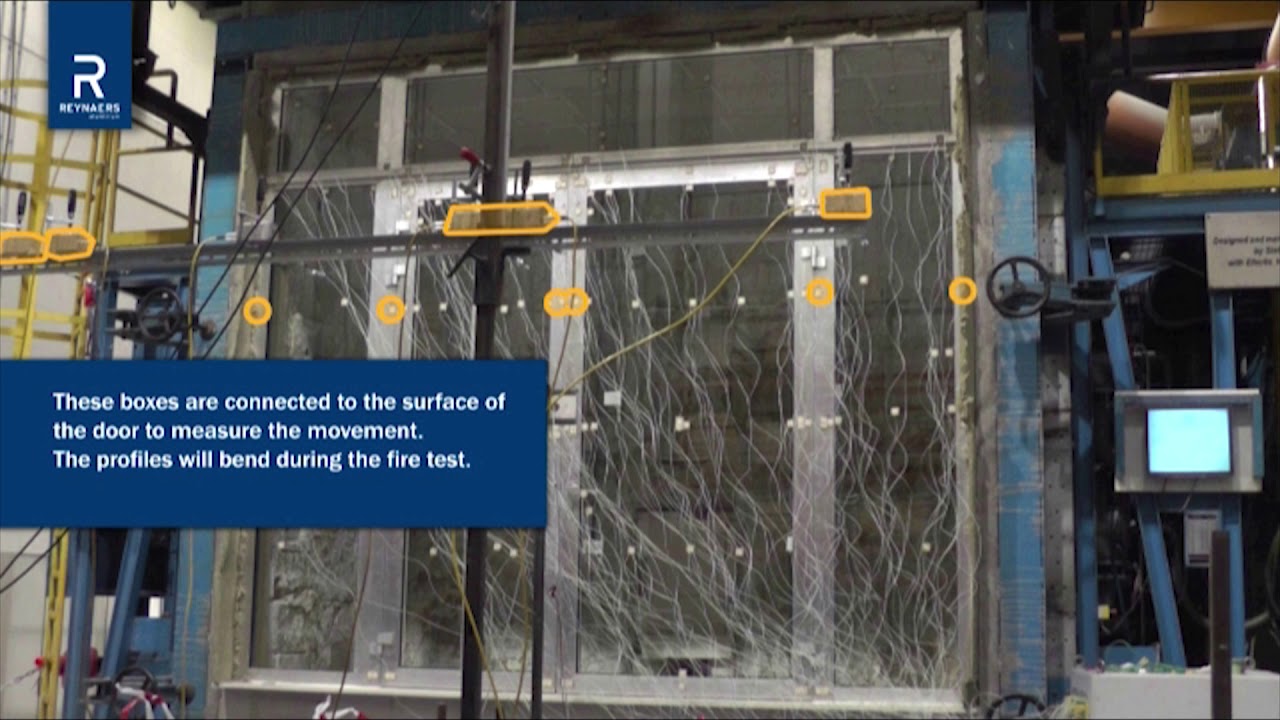 Reynaers Aluminium - Technology Centre: fire proof test