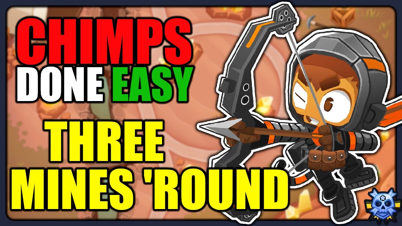 THREE MINES 'ROUND - CHIMPS | Easy Strategy for Black Border | BTD6