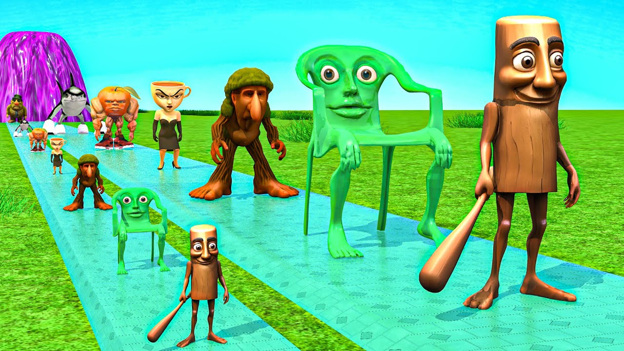 Long Slide Game With Cow Elephant Gorilla Hippopotamus Tiger 3d Animal Game Funny 3d Animals