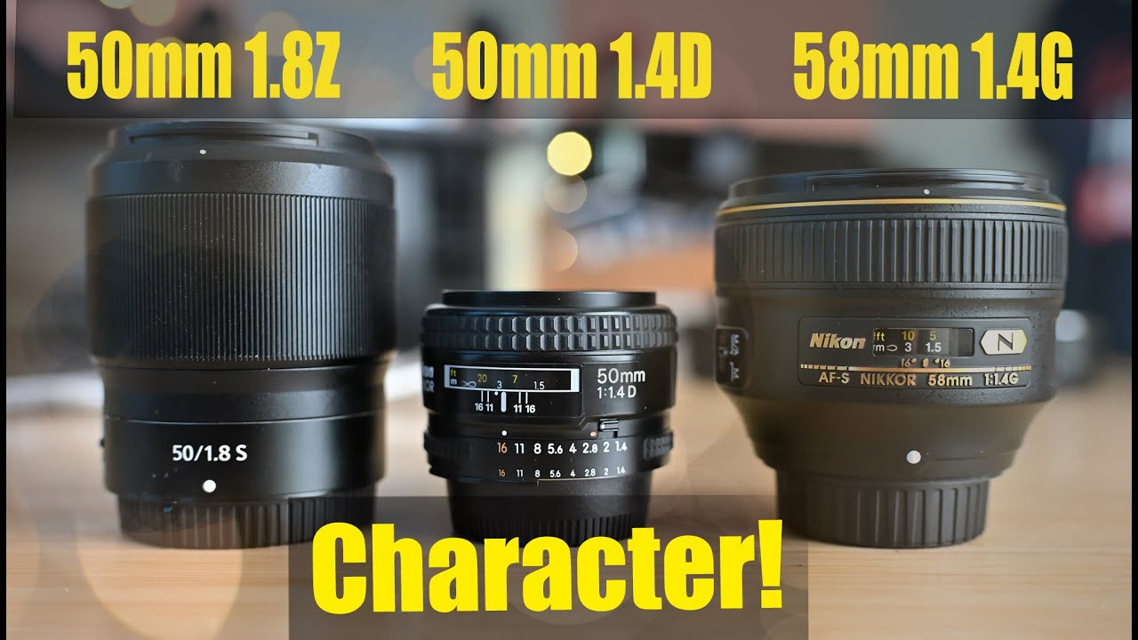 Character! 50mm 1.8z 50mm 1.4 58mm 1.4g on Nikon ZR