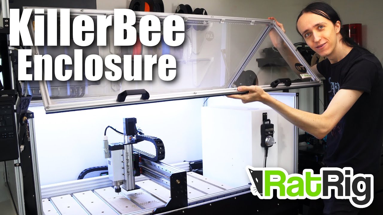 CNC Router ENCLOSURE and First Cuts - RatRig KillerBee #5