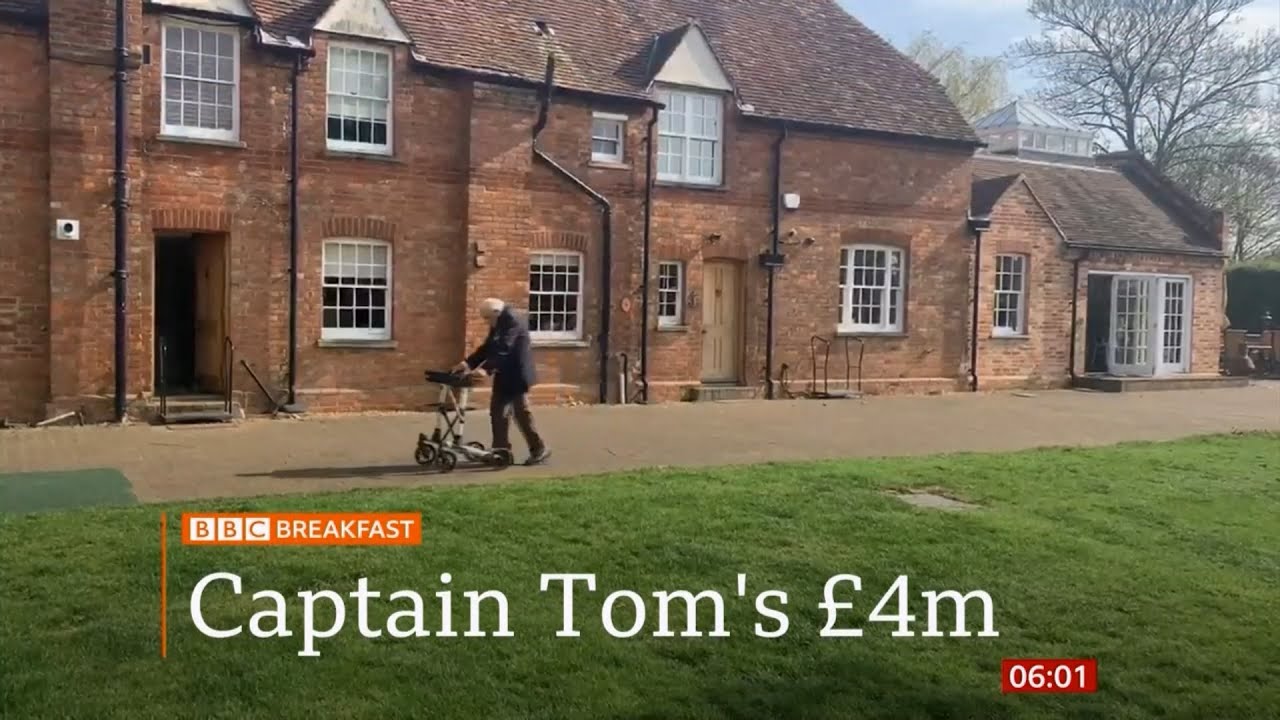 Coronavirus (Covid-19) Capt. Tom (Moore) raises £4m & counting (UK/Global) BBC News 15th April 2020