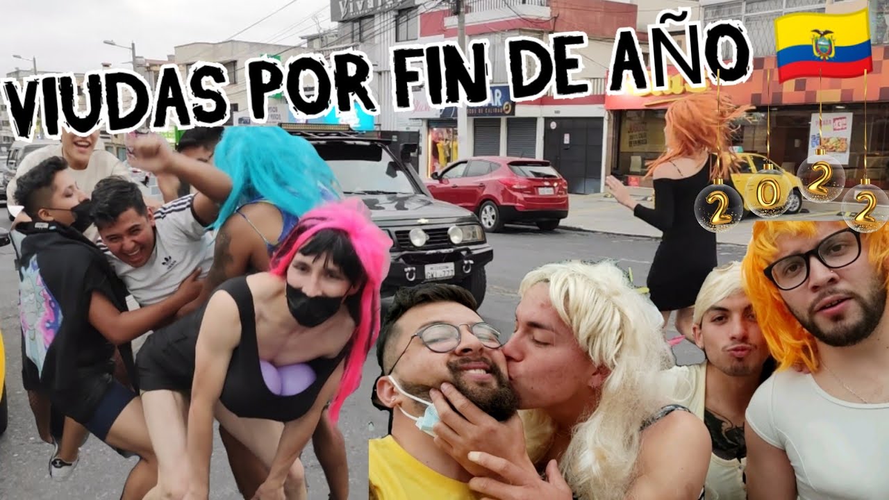 Así se despide el año en ECUADOR ( Los hombres se disfrazan de 