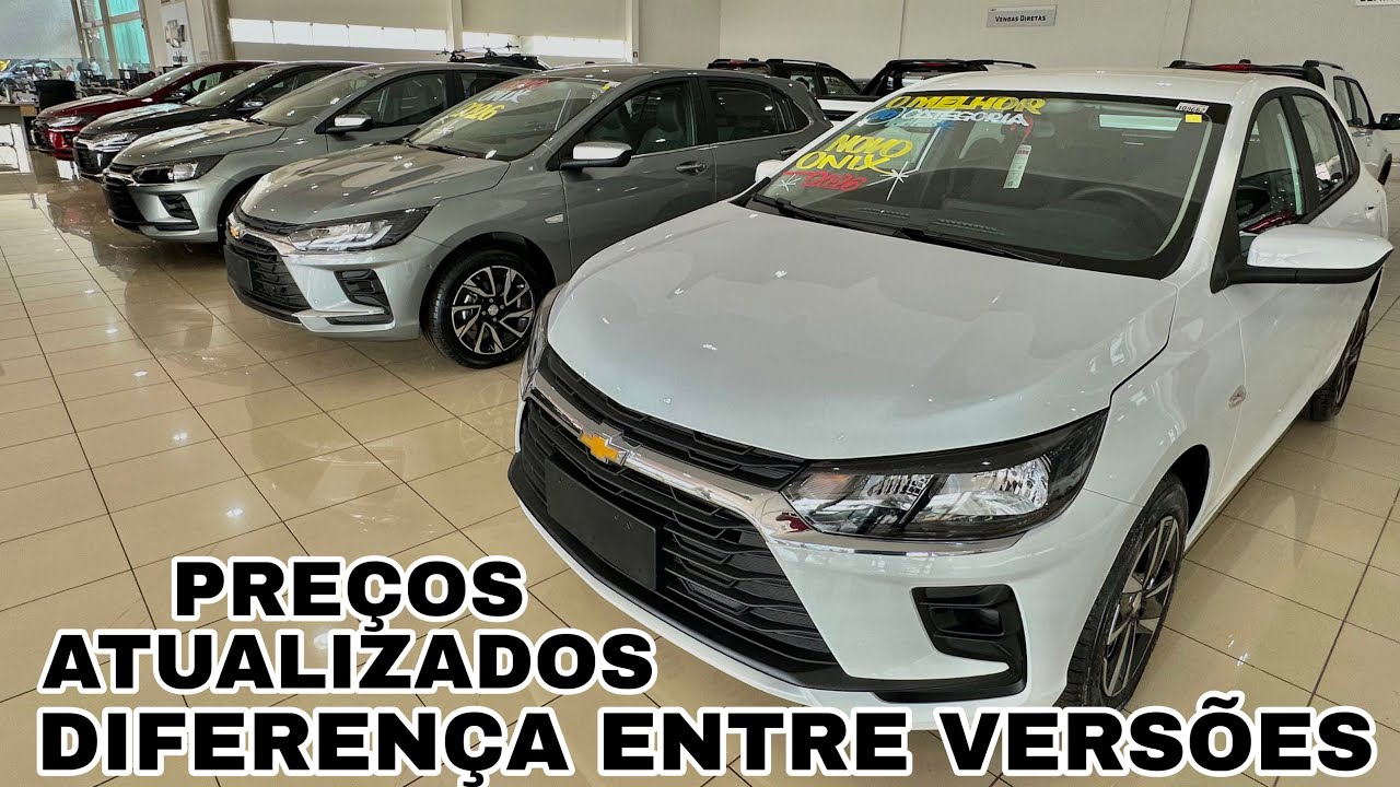CHEVROLET ONIX 2026 | DIFERENÇA ENTRE TODAS AS VERSÕES E PREÇOS ATUALIZADOS!!