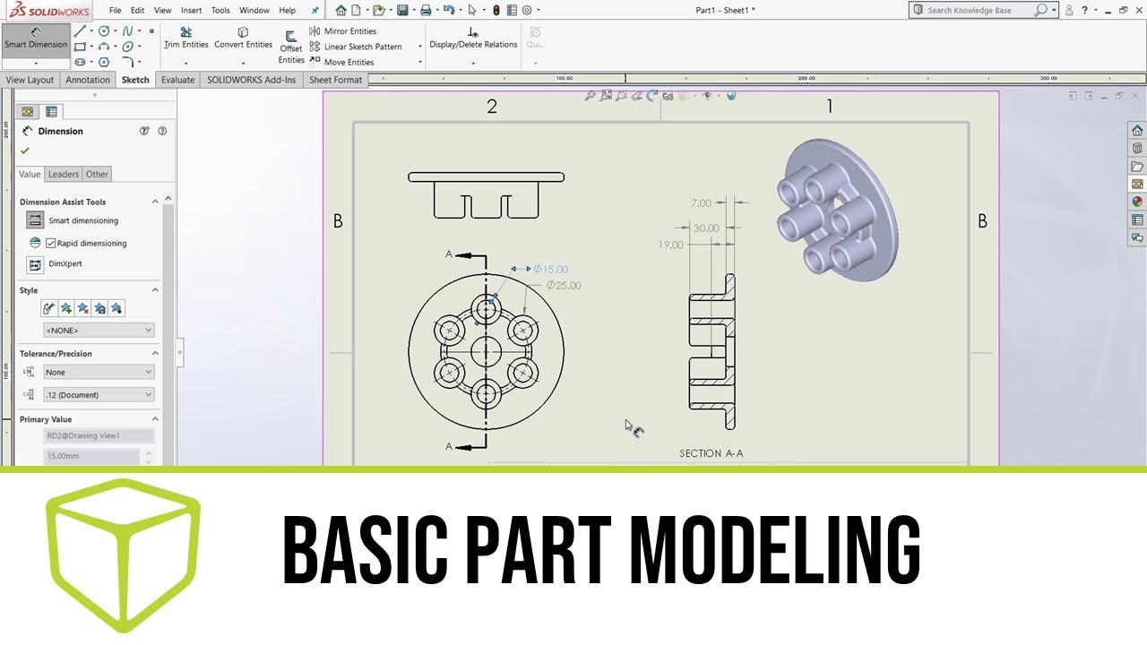 SOLIDWORKS Tutorials: Getting Started &mdash; Basic Part Modeling