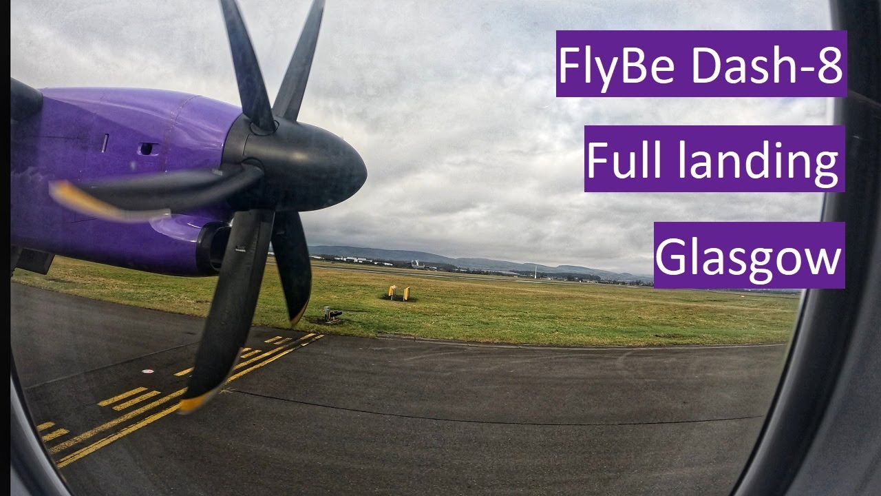 Window seat view take off - FlyBe Dash-8: Birmingham to Glasgow