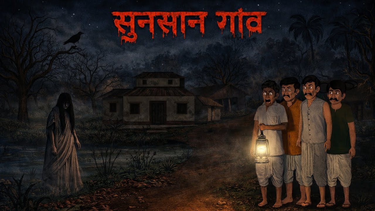 भूतिया गांव | horror story cartoon in hindi | horror story in hindi | horror village 