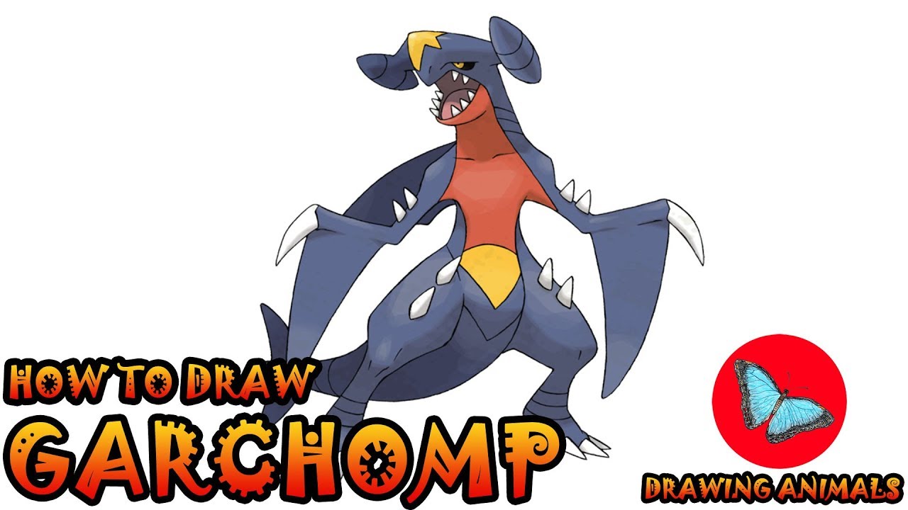 How To Draw Garchomp Pokemon | Coloring and Drawing For Kids