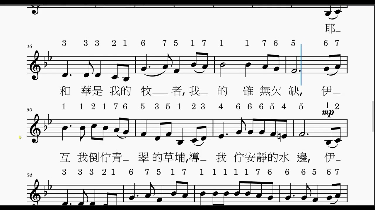 耶和華是我的牧者 Soprano