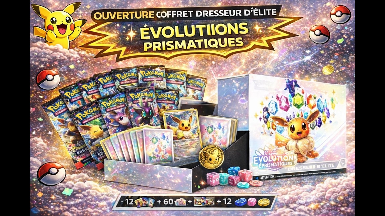 Ouverture du magnifique coffret dresseur d'élite ETB Evolutions Prismatiques 😎 @PokéCam-o5x