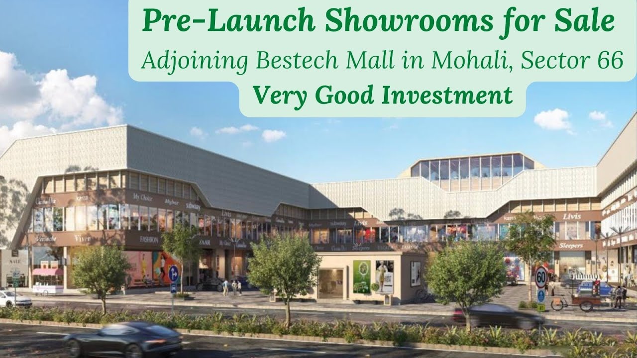 Pre-Launch Showrooms for Sale Adjoining Bestech Mall in Mohali, Sector 66 Very Good Investment #plot