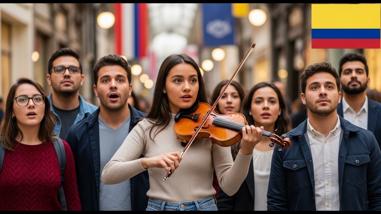 Colombia no tiene música Violinista joven llora ante la pasión local