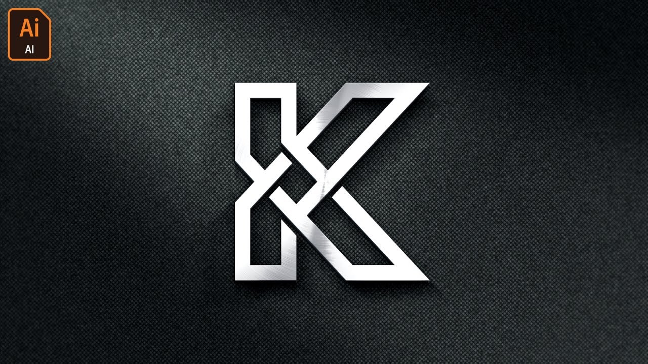 K letter logo design illustrator